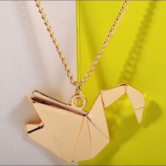Crane Bird Origami Pendant - Picture 3 of 6
